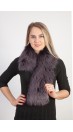 Blue fox fur scarf-collar